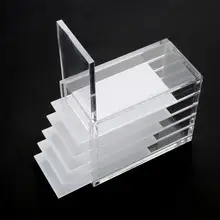 5 слоев прозрачная коробка для хранения ресниц органайзер для макияжа накладные ресницы клей поддон держатели Прививка ресниц инструмент для наращивания