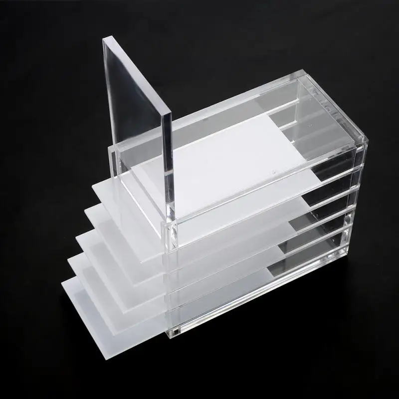 

5 Layers Clear Eyelash Storage Box Makeup Organizer False Eyelashes Glue Pallet Holders Grafting Eyelashes Extension Tool