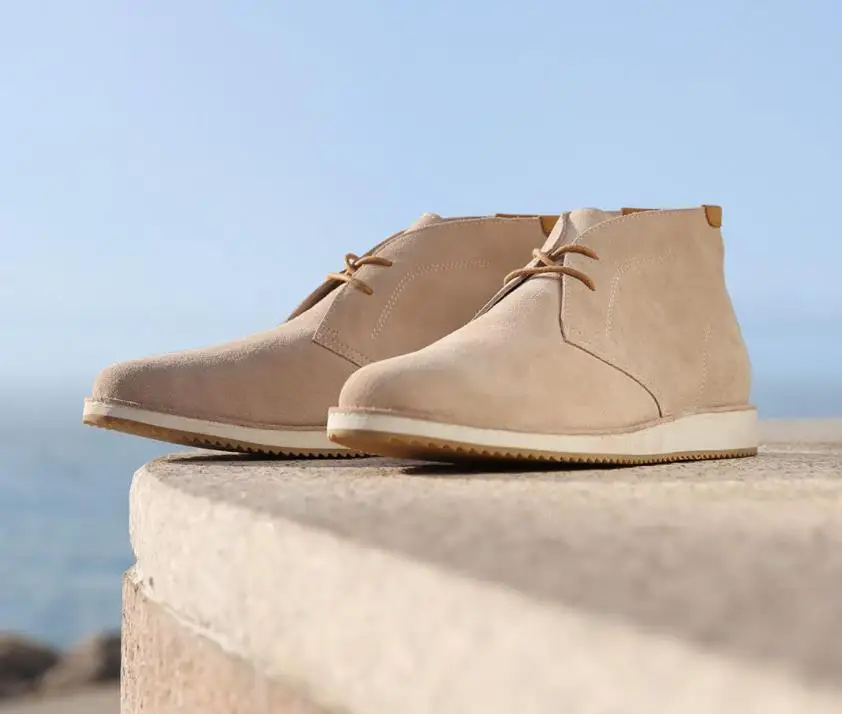  Xiaomi mijia leather desert boots men's tie lightweight shoes fashion casual shoes men's hiking lea
