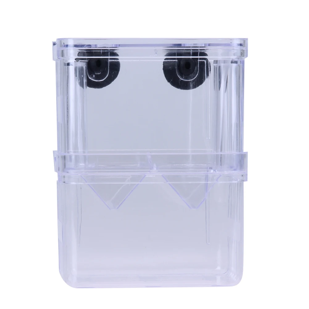 Акриловая коробка для разведения рыб аквариумный ящик для заводчиков высокий прозрачный двойной Гуппи инкубационный аквариум инкубатор товары для домашних животных S/L - Цвет: as picture