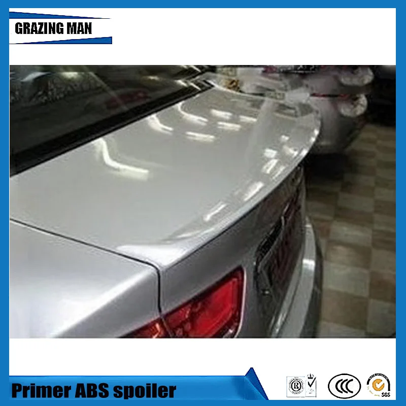 Hot Sale ABS Primer Color Rear trunk Spoiler Fit For kia cerato forte Sedan 2009 2016Spoilers