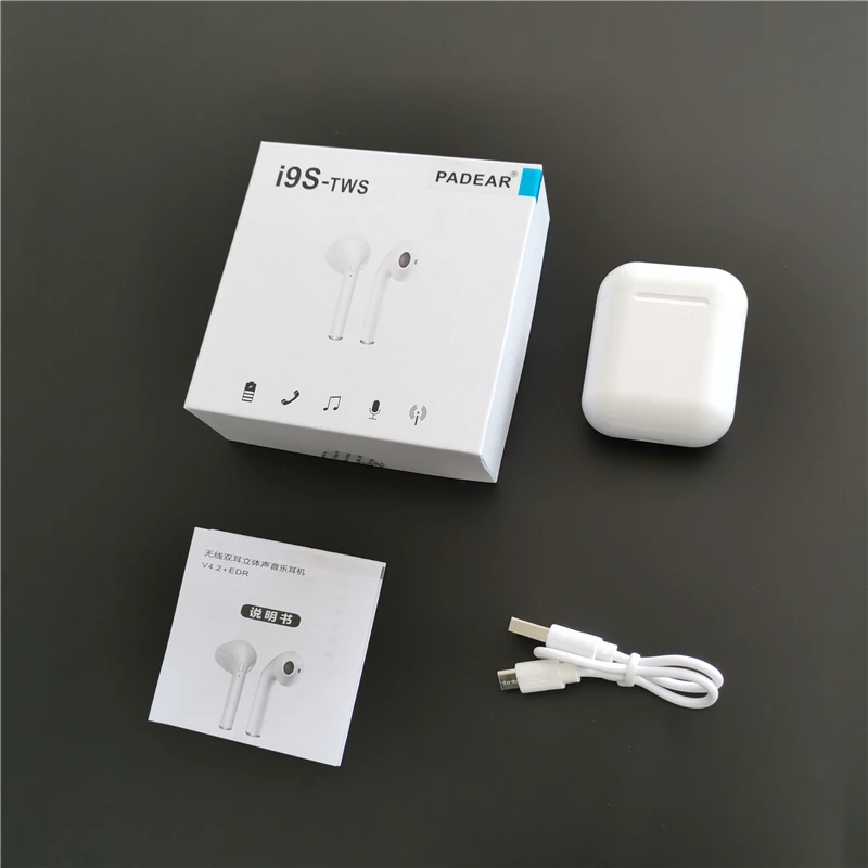 

New Sport I9S TWS Wireless Earphone Portable 5.0 Bluetooth Headset Invisible Earbud For iSO IPhone Android Xiaomi Phone