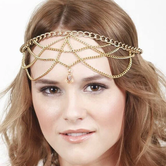wedding hair accessories Style Gypsy head chain bridal tiara jewelry