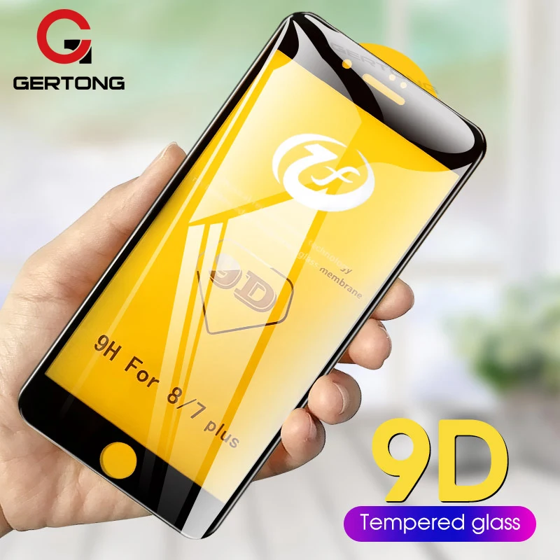  GerTong 9D Volle Abdeckung Gehärtetem Glas Für iPhone 7 8 Plus 6 S 6 S Plus Screen Protector 9 H ne