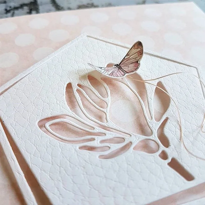 Отрицательные трафареты для резки металла магнолии DIY скрапбукинга штамп