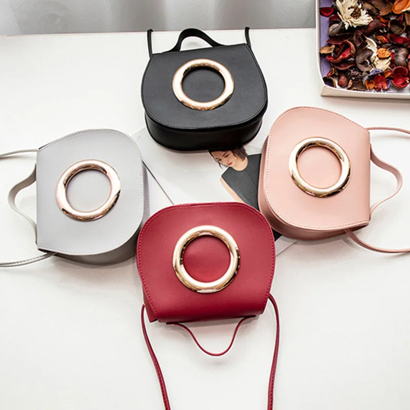 

Hot Selling Women Solid Color Crossbody Bags Simple PU Satchel Messenger Bag for Mobile Phone -B5
