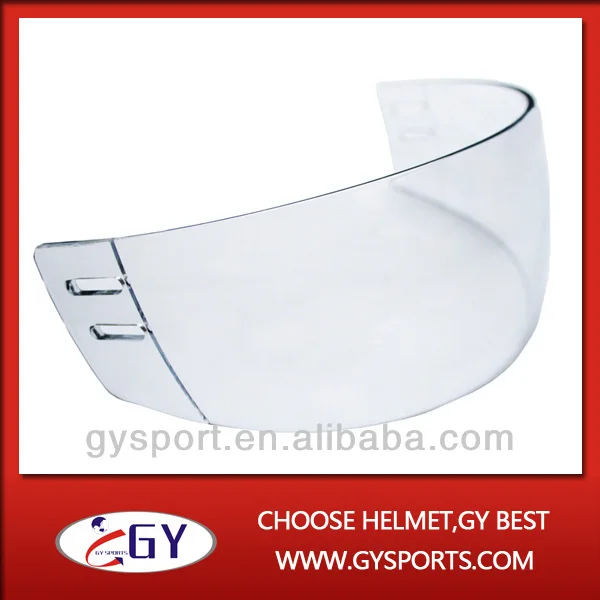 2018 CE Approval clear hockey helmet visor made with PC hot sale ice