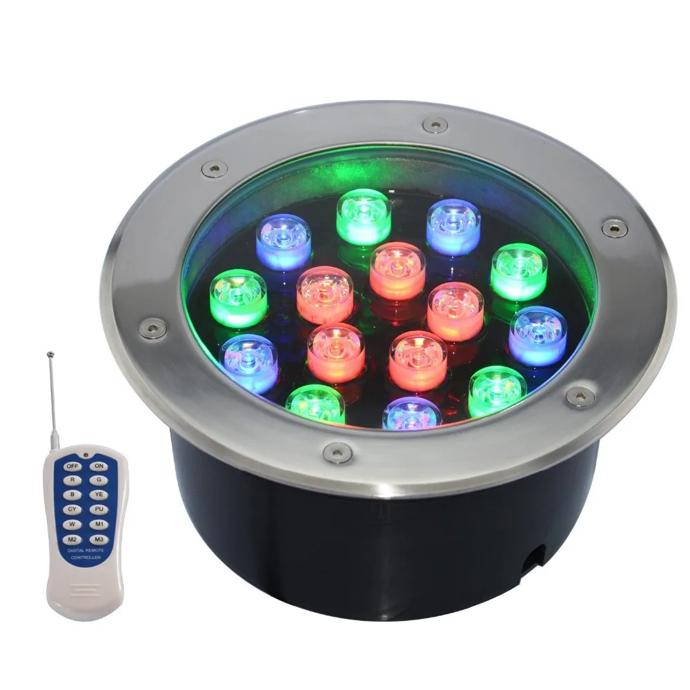 

12W 15W LED Underground Path Light 12V 24V RGB Remote Control In-Ground Landscape Well Light Outdoor Lights IP65 Waterproof