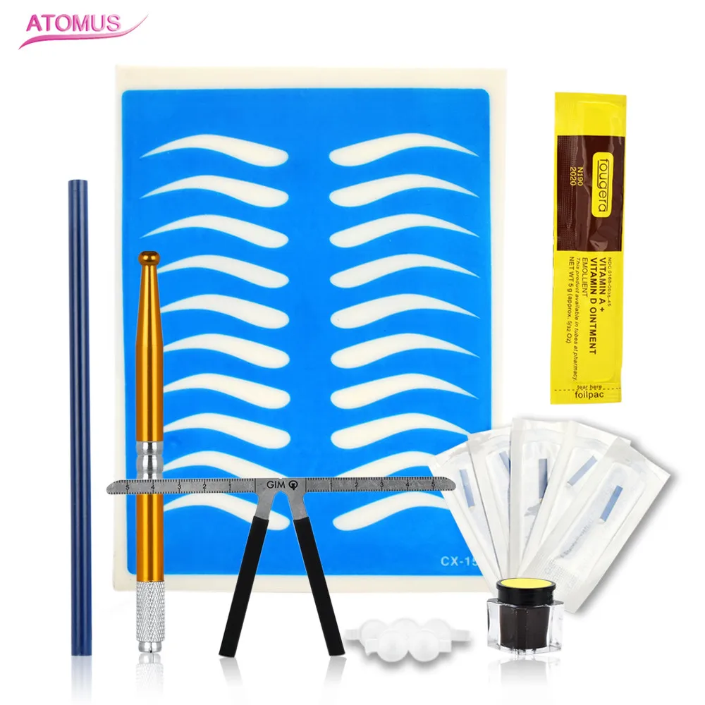

ATOMUS Machine Kit Professional Tebori Microblading Pen For Permanent Makeup Manual Machine Eyebrow Tattoo Pen 3D Tebori Munsu