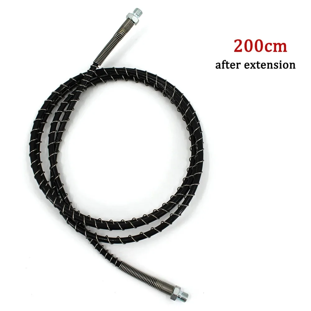 

Paintball High Pressure Hose with Spring Wrapped 200cm Long for Pneumatics Equipment Air Refilling M10*1 x M10*1 Male Thread