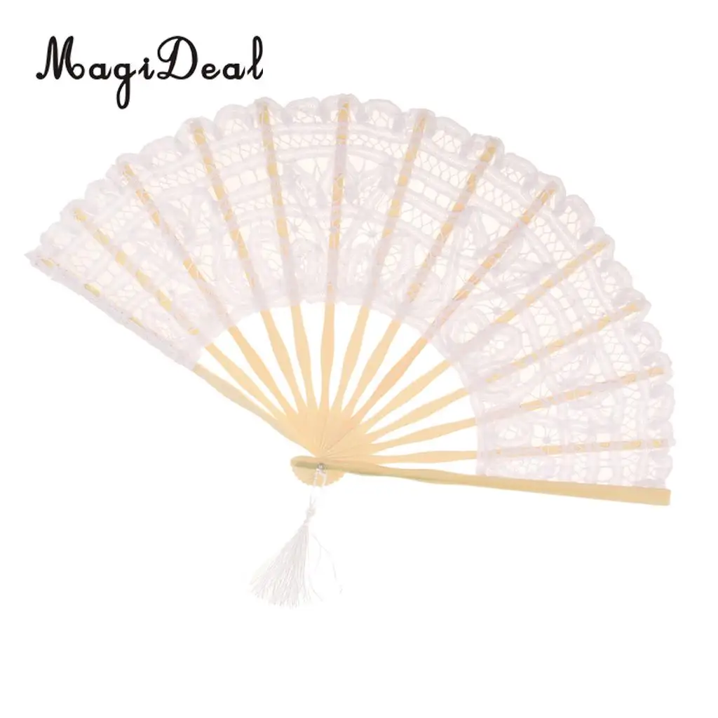 Classic Chinese Style Foldable Lace Fan Wedding Ceremony Photo Props Bridesmaid Gift