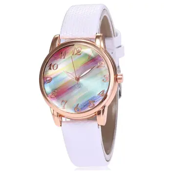

Relogio Masculino Luxury Brand Classic Simple Quartz Watch Reloj Mujer Rainbow Women Watch Men Rose Gold Unisex Montre Femme