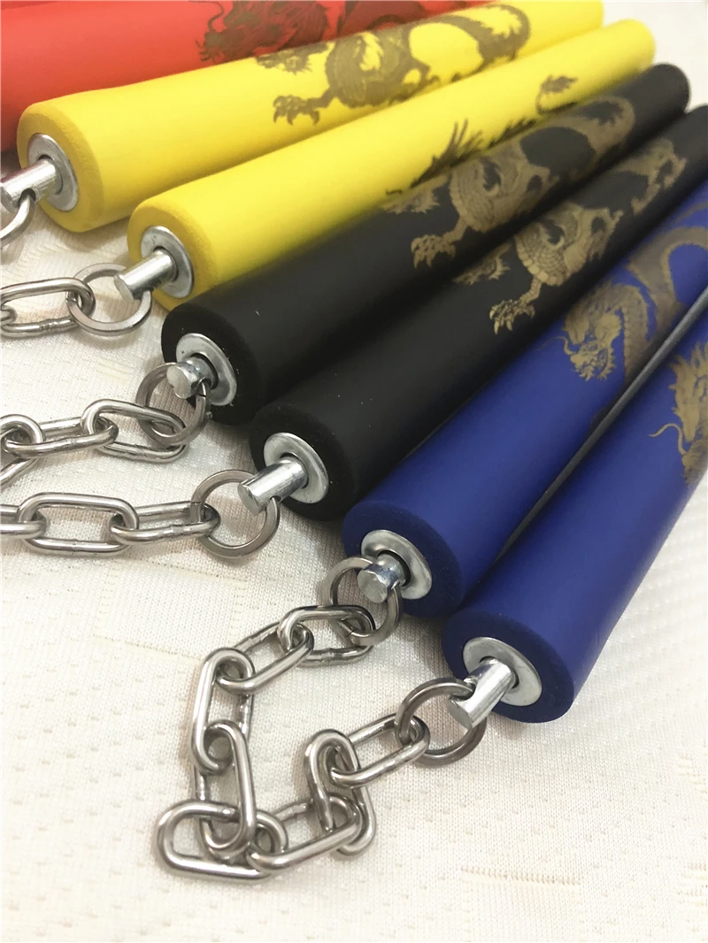 Nunchaku пенопластовый Рисунок дракона черные боевые искусства nunchucks палочки из