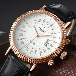 YAZOLE розовое золото часы для мужчин лучший бренд класса люкс Бизнес золотые наручные часы для мужчин Кварцевые Relogio Masculino