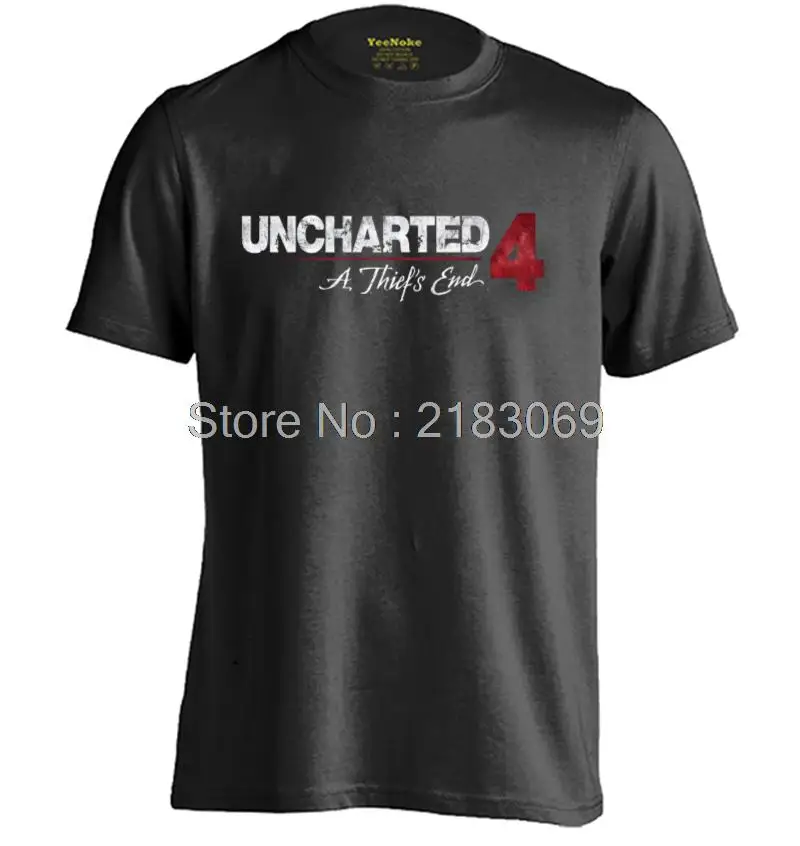 Игры Uncharted 4 Thieft конец мужские и женские персонализированные футболка Дизайн |