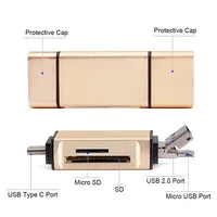 כרטיס sd 3 SD MicroSD ב 1 TF עיצוב Reader USB2.0 MicroUSB מסוג C OTG יוניברסל כרטיס זיכרון עבור Macbook PC טלפון Ipad אייפון אנדרואיד (5)