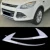 DWCX 2 pz/set ABS Cromato Anteriore Faro Della Copertura Della Lampada della Luce Della Testa della Palpebra Sopracciglio Trim Misura per Ford Escape Kuga 2013 2014 2015 2016