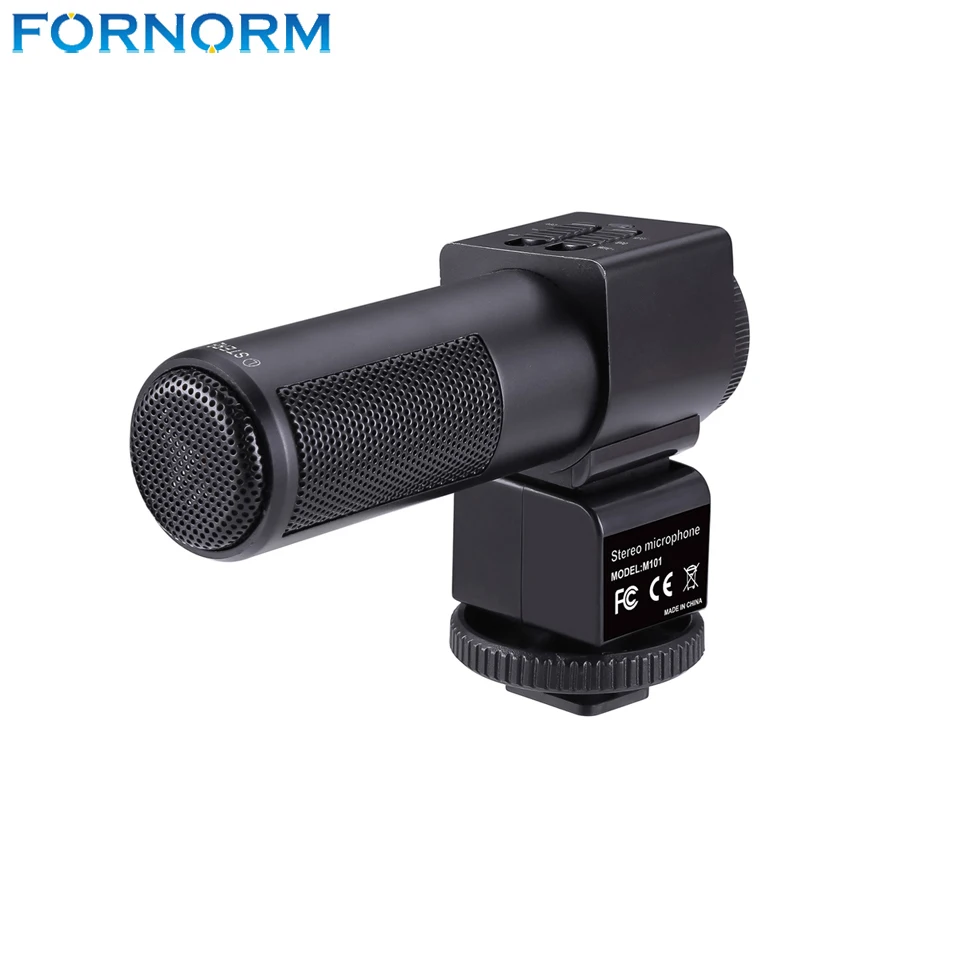 

Fornorm M101 3.5mm Mini Stereo Condenser Video Microphone with Windscreen for DSLR Camera Camcorder