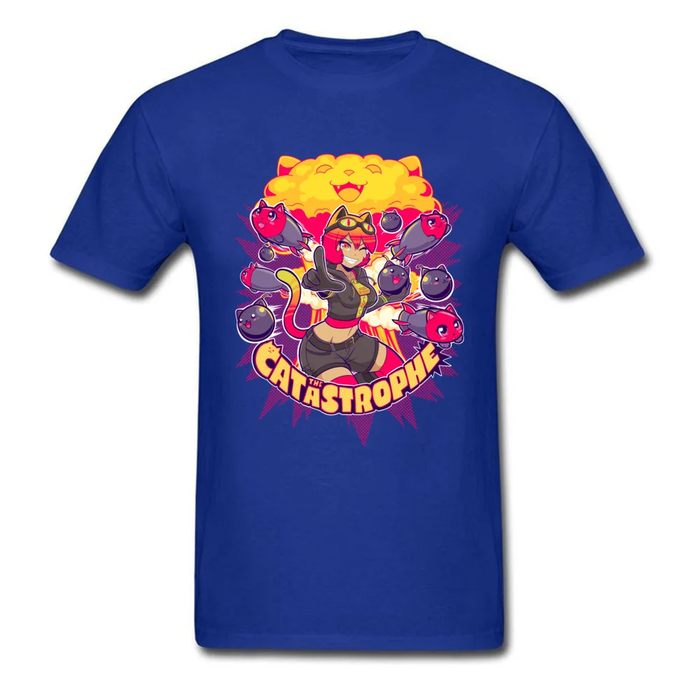 The Catastrophe Fashionable T-Shirt for Men 100% Cotton Thanksgiving Day Tops T Shirt Custom Tshirts Short Sleeve Latest O-Neck The Catastrophe blue