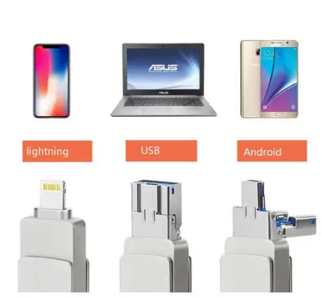 OTG флеш накопитель USB 3 0 для 32G iPhone en 1 64G 128G 256G Внешняя память Micro iPad iOS Android ПК|USB