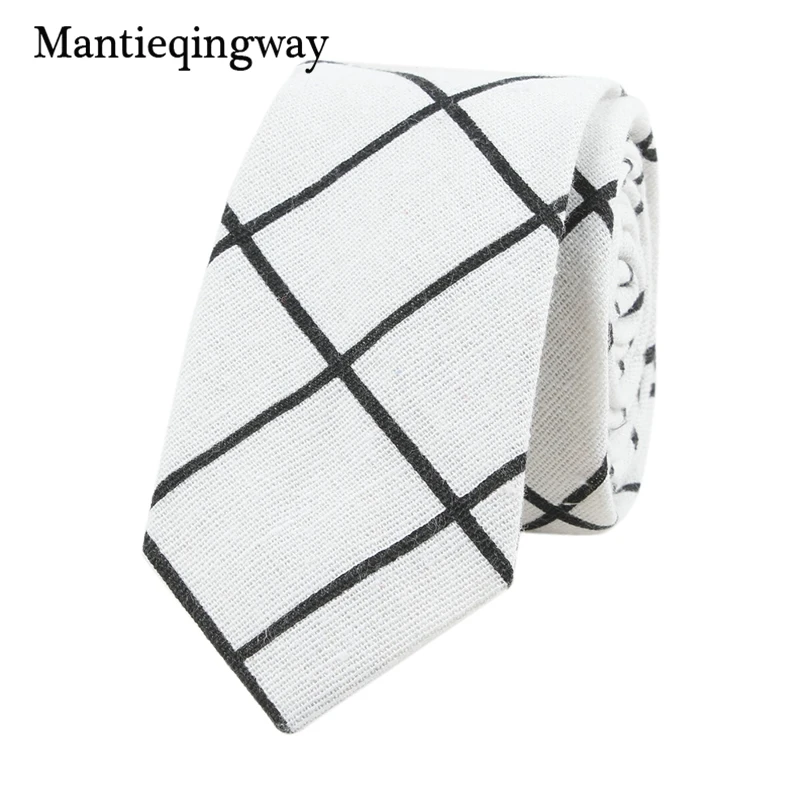 Mantieqingway новые мужские хлопок белье 6 см галстук полосатый сплошной цвета