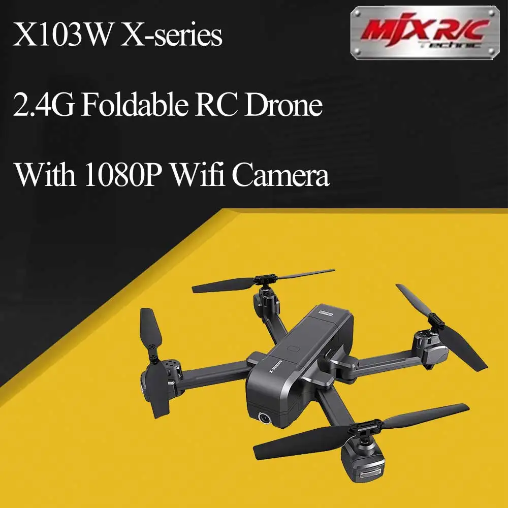 

MJX X103W X-series 2.4G Foldable GPS RC Drone With 1080P Wifi Camera Headless Mode One Key Return Remote Control Quadcopter RTF