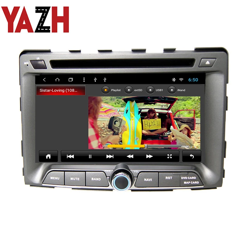 Top YAZH 2 Din Car Radio CD DVD Player For Ssangyong Rodius 2004/Rexton 2006/STAVIC/Micro Stavic Android Stereo Multimedia GPS SWC 4