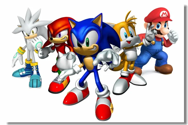 custom canvas wall murals sonic the hedgehog poster super smash bros