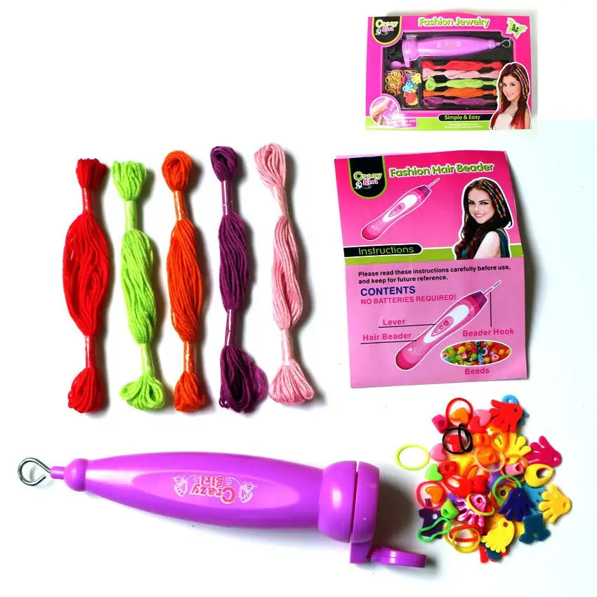 The Girl Weaving Toys Machine Bead Children's Toys Beaded Hair Braiding Machine Wear Diy Hairin