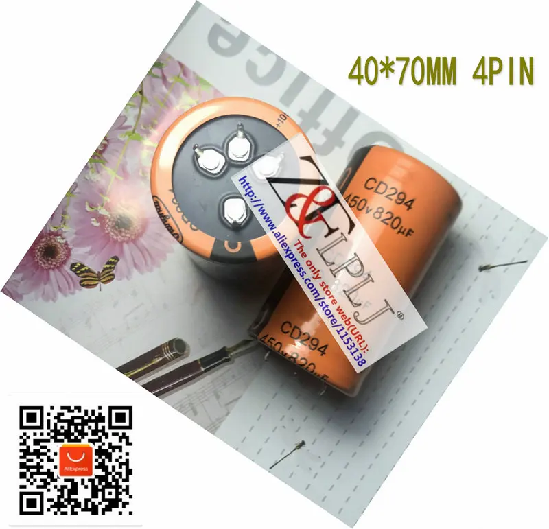 

Electrolytic capacitor CD294 450V820uF 450V 820uF / 820uF450V 820uf 450 volt 4PIN New Original 5PCS/lot