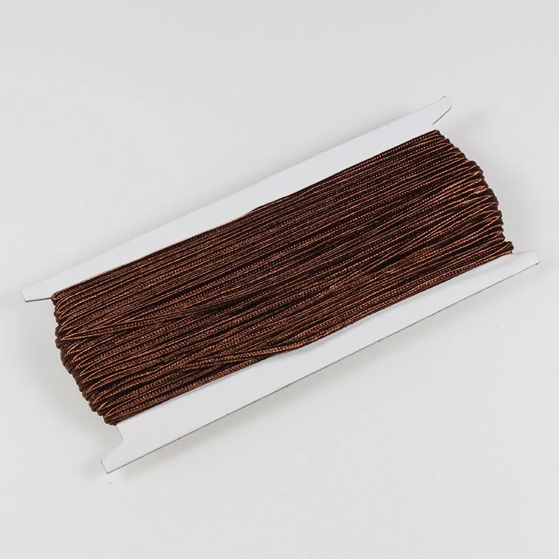 34 ярдов/партия(31 м) 3 мм китайские шнуры для сутаха 38 цветов нейлоновая веревка Змеиный живот шнуры для изготовления ювелирных изделий своими руками - Цвет: brown