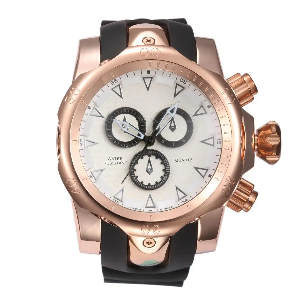 Men's SHHORS Military Luxury Watches Silicone Quartz Business Watches Big Dial Man Casual Wristwatches Sports Watch Hour SHS18