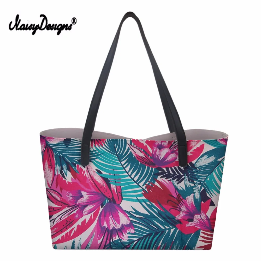 حقيبة يد فاخرة حقائب النساء مصمم الاستوائية الجنة الطيور الزهور أوراق النخيل بولسا الأنثوية الأعلى مقبض حقيبة محافظ انخفاض الشحن