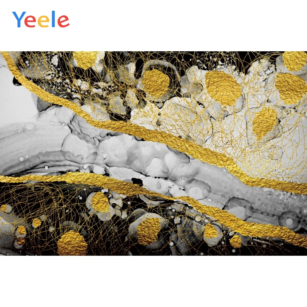 

Yeele Wallpaper Ink Painting Gold Graffiti Retro Photography Backdrops Personalized Photographic Backgrounds For Photo Studio