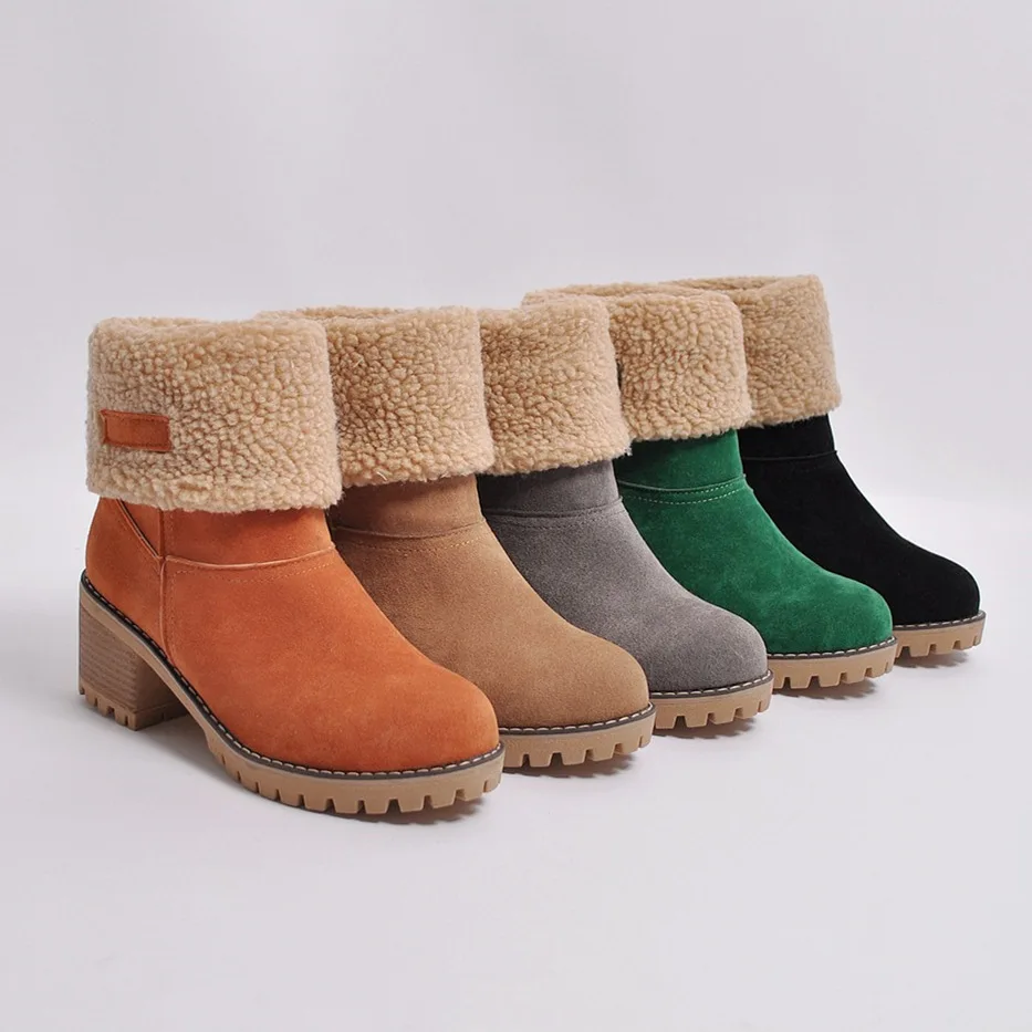 Women Boots Warm Winter Boots Female Casual Women Shoes Suede Ankle