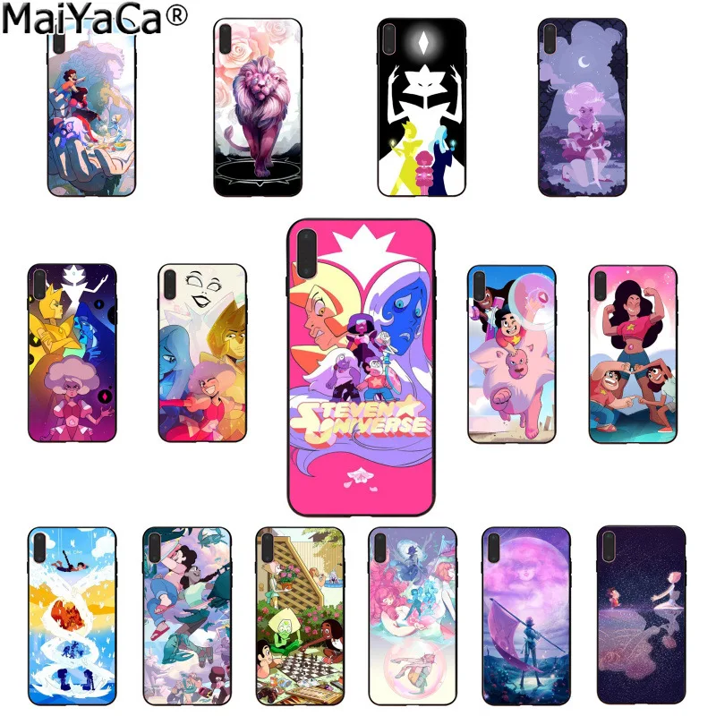 

MaiYaCa Cartoon Steven Universe Pattern TPU Soft Phone Cell Phone Case for Apple iPhone 8 7 6 6S Plus X XS MAX 5 5S SE XR