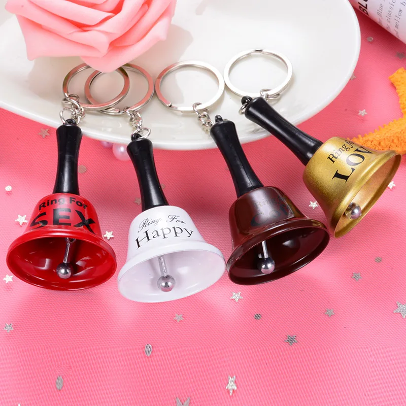 

New English metal hand bells keychain creative bell pendants Travel crafts bells Women Car Bag Key Ring
