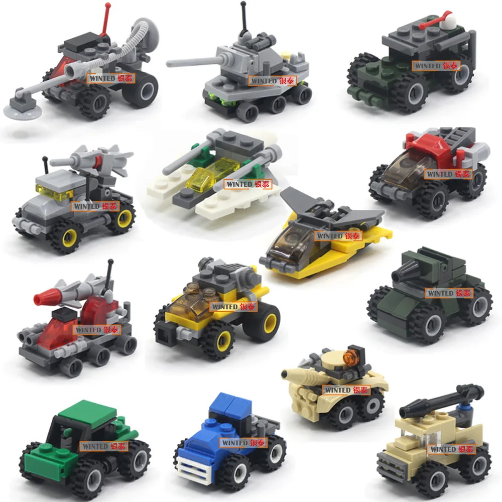 

Mini Transportation Block Assembled Airplane Car Racer Building Blocks Compatible Military Model Bricks Toys for Kids Gifts 3+