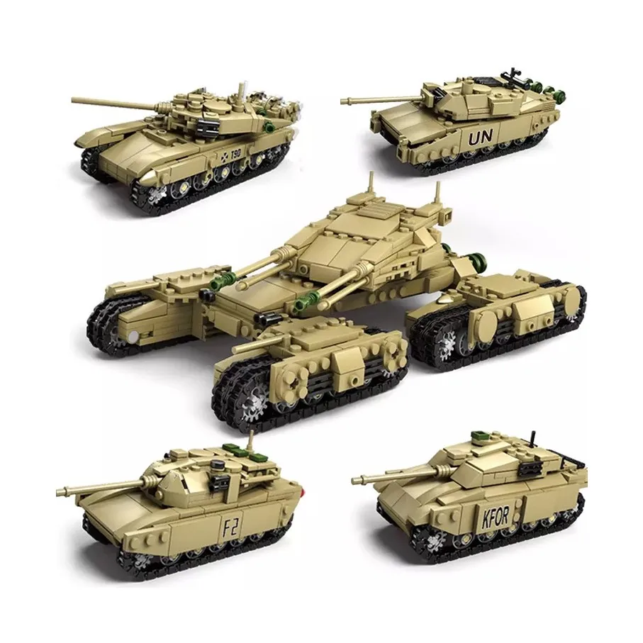 

4in1 WW2 Military Figures Tank Model Building Blocks Toys Educational Model Bricks Toys for children Gifts