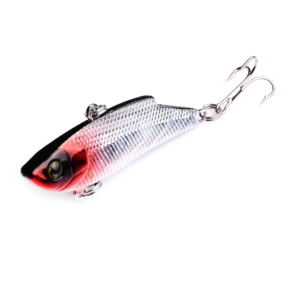 

1Pcs VIB Lures 5.7cm 9g Vibrations Spoon Lure Fishing Bait Bass Wobblers Artificial Hard Bait Cicada Lure 6# Hook Vib Bait