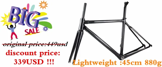 Best price at $364 Cheap 2016 Hot sale High Quality Carbon Road Frame China Carbon Frame road bike include fork headset seatpost clamp BB68 bsa