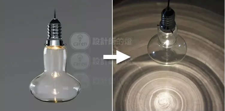 European contemporary and contracted American restaurant bar creative LED single head crystal bulb chandelier
