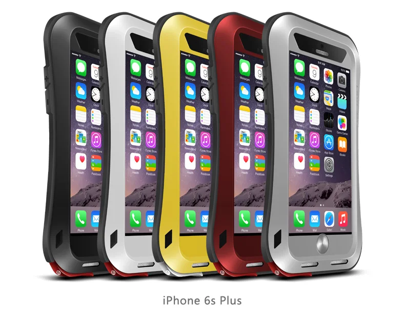 Мощный чехол Love Mei для Apple iphone 6/iphone 6 S 4," водонепроницаемый противоударный алюминиевый чехол+ закаленное стекло
