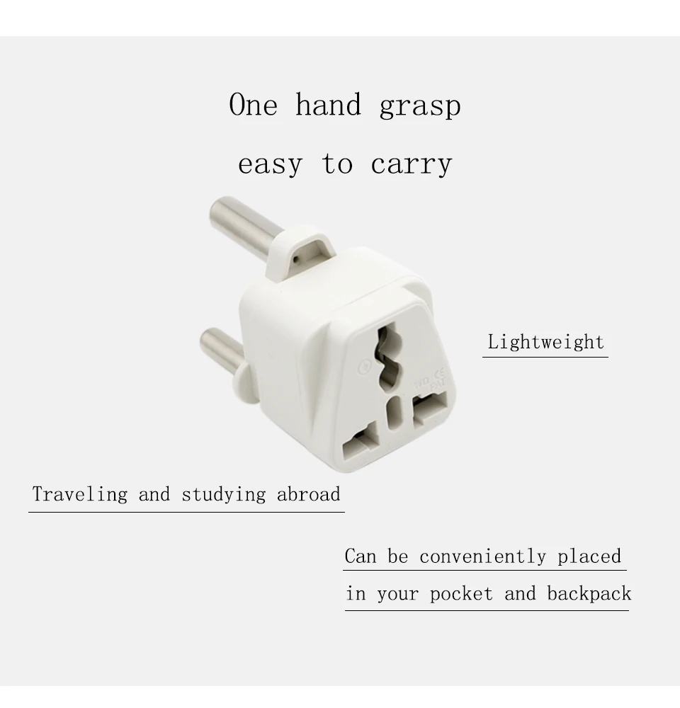 Large South African Adapter 2500W High Power Appliances Lightweight Socket Travel Hotel Home Use Chad India Nepal Bahrain (2)
