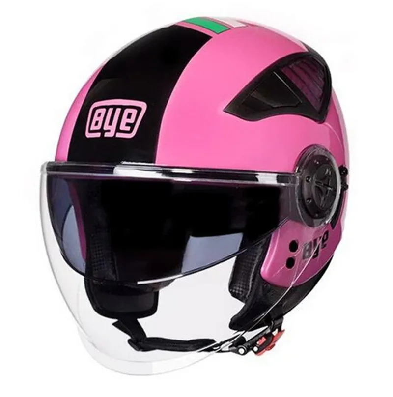 

BYE Motorcycle Helmet Retro Vintage Motorbike 3/4 Open Face Half Helmet DOT Cruiser Chopper Touring Biker Cafe Racer Moto Helmet