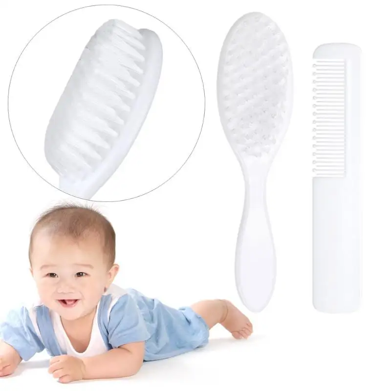 

2pcs/Set Newborn Baby Hair Comb Safety Soft Baby Infant Hair Brush Baby Child Comb Head Massager Hair Care Tool