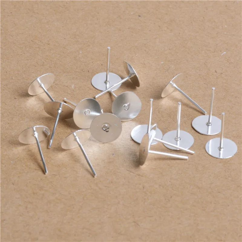 

200pcs Earrings Ear Stud Pin Earring Back 4mm 5mm 6mm 8mm Blank Silver/Gold Color Ear Post DIY Jewelry Making