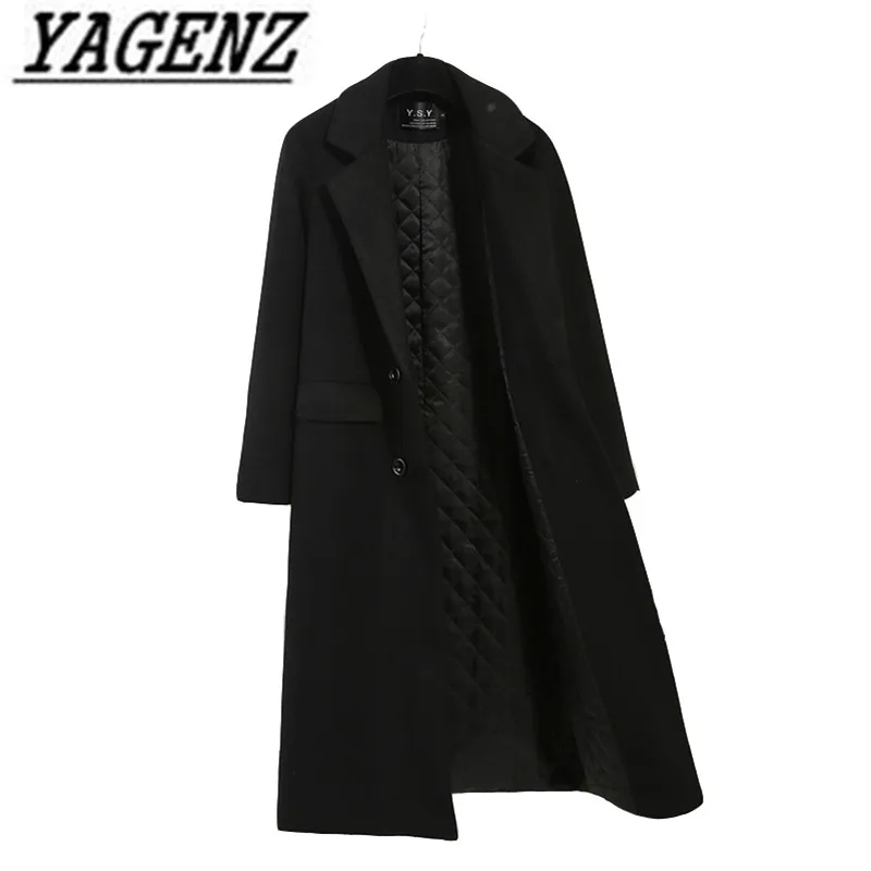 

Black Women Long Wool Jacket Warm Coats 2019 Autumn Winter New Slim Temperament Overcoat Double Breasted Slim Casual Lady Coat