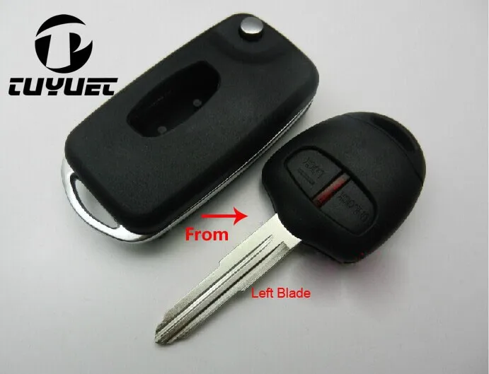 2 Button Left Blade Mitsubishi Outlander Grandis Modfied Key Shell-2
