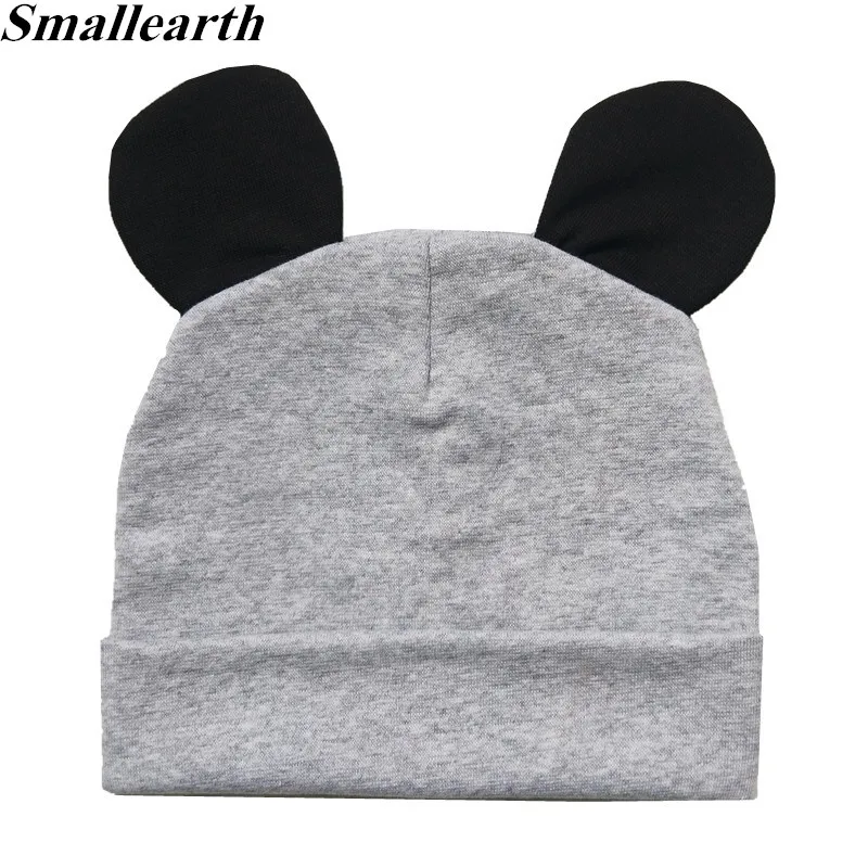 

100% Cotton Baby Hat Children's High Quality Boys Girls Mickey Cap Beanies Colorblock Baby soft Hat Kid Warm Hats Photo Props
